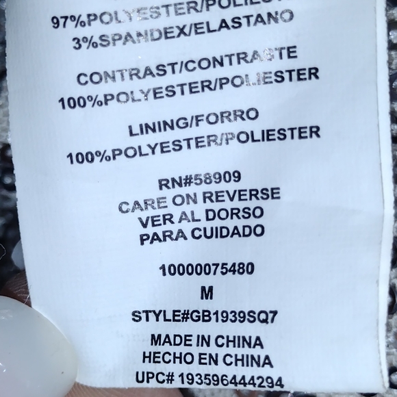 Strapless Size M silver sequined GB top - Picture 3 of 3